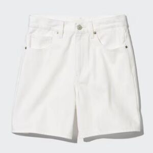 Uniqlo Women's High Rise White Denim Shorts size 28